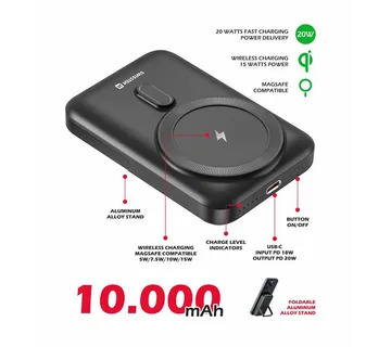 Dodatna baterija - Power Bank SWISSTEN bežični 10000mAh, PD20W, USB-C, MagSafe - 03130029 - Strmec, Sveta Nedelja