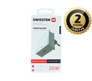 SWISSTEN punjač za AC220, 1xUSB-C, 3A, 20W, iPhone, bijeli - Strmec, Sveta Nedelja