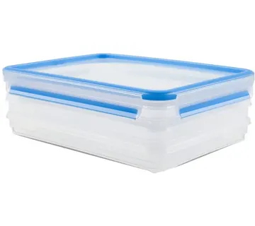 Emsa CLIP & CLOSE cold cuts box system 1.0 liter, 4-piece, can (transparent/blue, rectangular) - Strmec, Sveta Nedelja