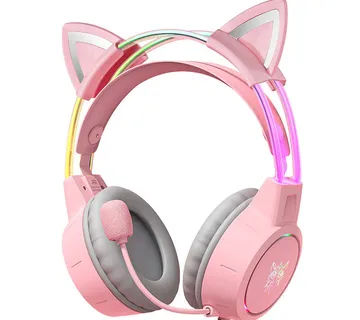 ONIKUMA X15Pro Gaming Headphones Pink/Cat Ears - Strmec, Sveta Nedelja