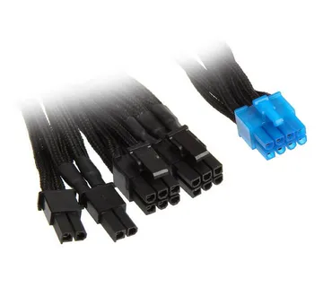 SilverStone 6+2-PCIe-Kabel (2x) für modulare napajanjee - 550mm SST-PP06B-2PCIE70 - Strmec, Sveta Nedelja
