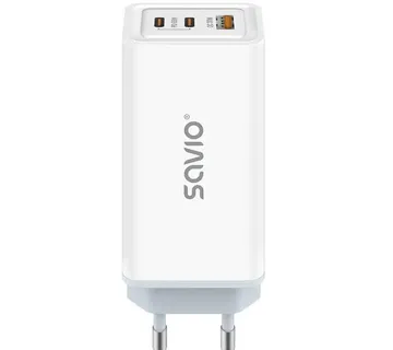 SAVIO LA-07 GaN 65W mains charger, USB, QC4.0+, PD 3.0, White - Strmec, Sveta Nedelja
