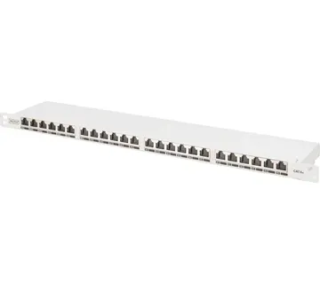 Digitus CAT 6A, Class EA High Density Patch Panel, 24 Port (gray, 0.5 U, shielded) - Strmec, Sveta Nedelja
