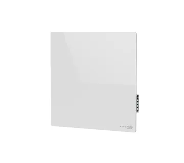 AENO Premium Eco Smart Quadro Wall Heater, 500W, 50x50 cm., Tempered glass, Infrared+convection heating type, LED display Plug type: Europe (E/F type), WHITE, Made in Poland - Strmec, Sveta Nedelja