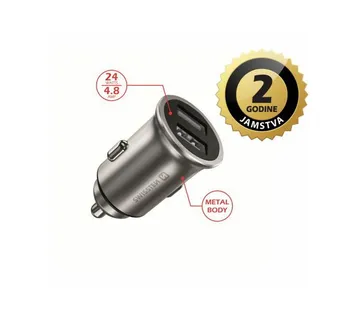 SWISSTEN punjač za auto, 2xUSB, 4.8A, 12-24V, metalic, srebrni - Strmec, Sveta Nedelja