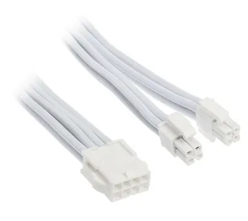 SilverStone EPS 8-Pin zu EPS/ATX 4+4-Pin Kabel, 300mm - white SST-PP07E-EPS8W-V2 - Strmec, Sveta Nedelja