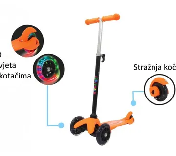 Jamara romobil za djecu, 3 kotača, svjetla na kotačima, narančasti - 21010031 - Strmec, Sveta Nedelja