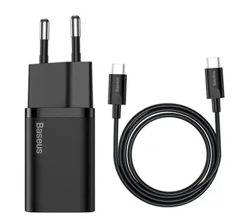 Kućni Punjač BASEUS Super Si Quick Charger 25W, USB-C, Kabel C-C, Black, TZCCSUP-L01 - Strmec, Sveta Nedelja
