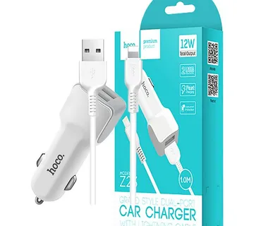 hoco. Auto punjač sa Lightning kabelom, 2 x USB, 5 V/2.4 A - Z23 Grand Style set, Lightning - Strmec, Sveta Nedelja