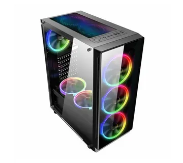 NaviaTec Vortex V3 Gaming case with 4x RGB Fans, Real Glass Side - Strmec, Sveta Nedelja