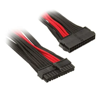 SilverStone ATX 24-Pin-Kabel, 300mm - black/rot SST-PP07-MBBR - Strmec, Sveta Nedelja