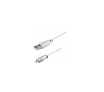 Transmedia USB typeA plug-Micro USB typeB 1m, white - Strmec, Sveta Nedelja