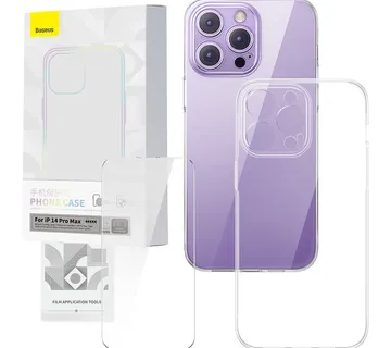 Transparent Case and Tempered Glass set Baseus Corning for iPhone 14 Pro Max - Strmec, Sveta Nedelja