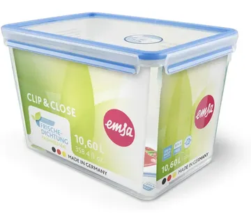 Emsa CLIP & CLOSE food storage container (transparent/blue, 10.6 liters, large format) - Strmec, Sveta Nedelja