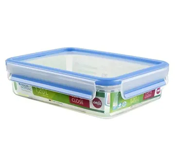 EMSA Clip & Close Frischhaltedosen (transparent / blue, 1.2 liters, classical format) - Strmec, Sveta Nedelja