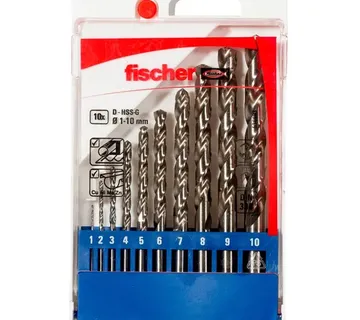 Fischer metal drill set HSS-G, 1-10mm (10 pieces) - Strmec, Sveta Nedelja