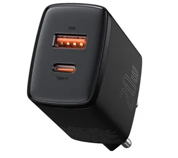 Kućni Punjač BASEUS Quick Charger, 20W, 1x USB-A, 1x USB-C, Black, CCXJ-B01 - Strmec, Sveta Nedelja