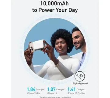 Anker MagGo 10K Slim wireless powerbank, white - Strmec, Sveta Nedelja