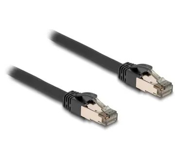 DeLOCK RJ-45 network cable Cat.6a U/FTP ultra flexible (black, 1 meter, inner stainless steel jacket) - Strmec, Sveta Nedelja