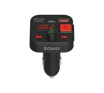 SAVIO FM transmitter, Bluetooth 5.3, QC 3.0 charger, LED display, Bass Boost, TR-15, black - Strmec, Sveta Nedelja