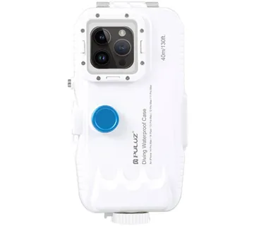 Puluz plastic waterproof case for iPhone 15 Plus/15 Pro Max/14 Plus/14 Pro Max/13 Pro Max/12 Pro Max/11 Pro Max (white) - Strmec, Sveta Nedelja