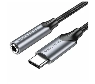 Vention USB-C Male to 3.5MM Earphone Jack With DAC Adapter 0.1M Gray - Strmec, Sveta Nedelja