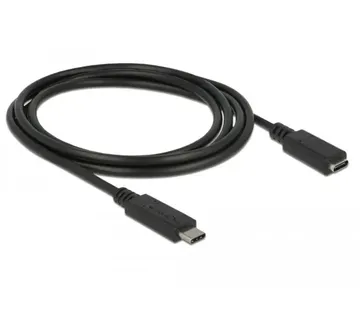 DeLOCK USB 3.2 Gen 1 extension cable, USB-C male > USB-C female (black, 1.5 meters, SuperSpeed) - Strmec, Sveta Nedelja