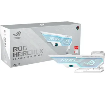 ASUS XH01 ROG Herculx Graphics Card Holder White - support height 72-128mm, 3D ARGB element compatible with Aura Sync - Strmec, Sveta Nedelja