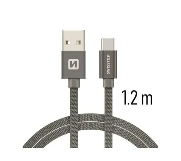 SWISSTEN kabel USB/USB-C, platneni, 3A, 1.2m, sivi - Strmec, Sveta Nedelja