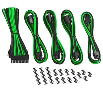 CableMod Classic ModMesh Cable Extension Kit - 8+6 Series - CRNO/ZELENI - Strmec, Sveta Nedelja