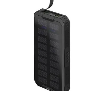 Goobay Outdoor fast charging power bank with solar (black, USB-C PD, QC 3.0, 20,000 mAh) - Strmec, Sveta Nedelja
