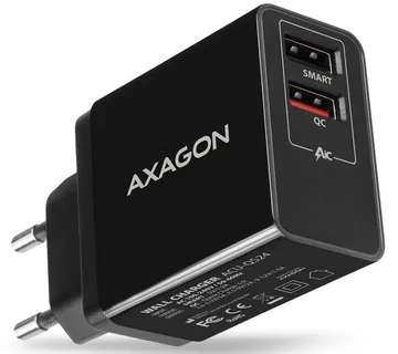 AXAGON ACU-QS24 Ladegerät, 2x USB-A, QC3.0/Smart 5V 1,2A, 24W - black ACU-QS24 - Strmec, Sveta Nedelja