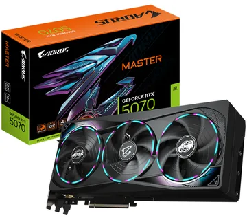 GIGABYTE Video Card NVIDIA AORUS GeForce RTX 5070 MASTER 12G (12GB GDDR7/192bit, PCI-E 5.0, Recommended PSU 750W, 16Pin Power connector, 3x DP, 1x HDMI) - Strmec, Sveta Nedelja