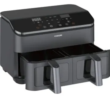 Cosori Dual Basket Hot Air Fryer CAF-R901-AEU black, 1750 watts, 2 baskets of 4.25 liters each, with viewing window - Strmec, Sveta Nedelja