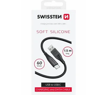 SWISSTEN kabel USB/USB-C, SOFT SILICONE, 3A, 60W, 1.5m, crni - Strmec, Sveta Nedelja