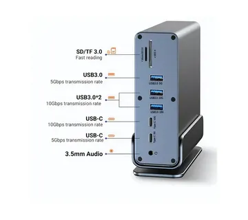Roline VALUE Docking station USB-C, HDMI/DP 4K60, G-LAN, USB-A, USB-C, PD, SD/microSD, Audio - Strmec, Sveta Nedelja