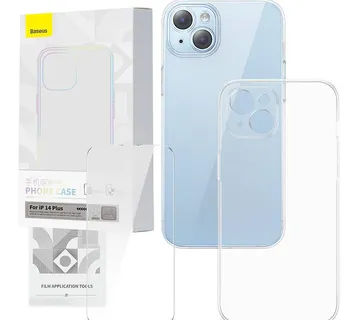 Transparent Case and Tempered Glass set Baseus Corning for iPhone 14 Plus - Strmec, Sveta Nedelja