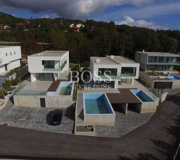 Veprinac, moderna vila 286m2, bazen i pogled na more - cover