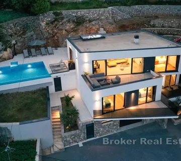 Vila s bazenom i pogledom na Kvarnerski zaljev - Opatija