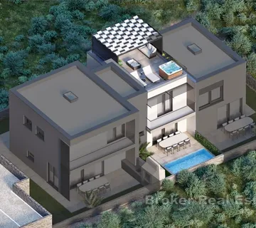 Triplex s dvorištem i opcijom bazena - Vodice