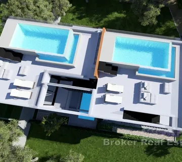 Luksuzni penthouse s krovnom terasom i infinity bazenom - Posedarje