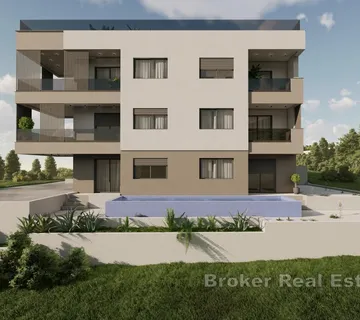 Prostrani trosobni penthouse s balkonom i lođom u novogradnji - Podstrana - Grljevac, Podstrana