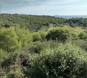 Građevinsko zemljište s pogledom na more - Vis