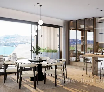 Izvanredan dvoetažan stan u prvom redu do mora - Žedno, Trogir