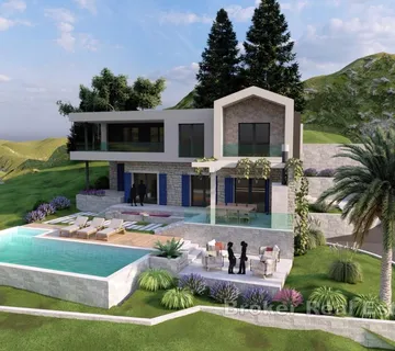 Atraktivno zemljište s projektom za mediteransku vilu u blizini mora - Pelješac, Pelješac