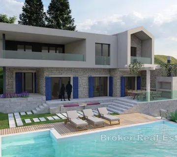 Zemljište s projektom za gradnju vile s bazenom i pogledom na more - Pelješac, Pelješac