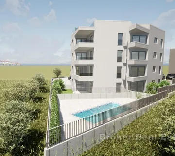 Moderan dvosoban stan s pogledom na more - Žedno, Trogir