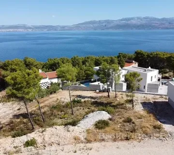 Građevno zemljište s projektom i pogledom na more - Brač, Brač
