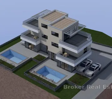 Moderne dvojne vile s bazenom u blizini Šibenika - Sibenik, Sibenik