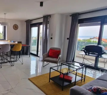 Moderni dvosobni stan s pogledom na more - Krk